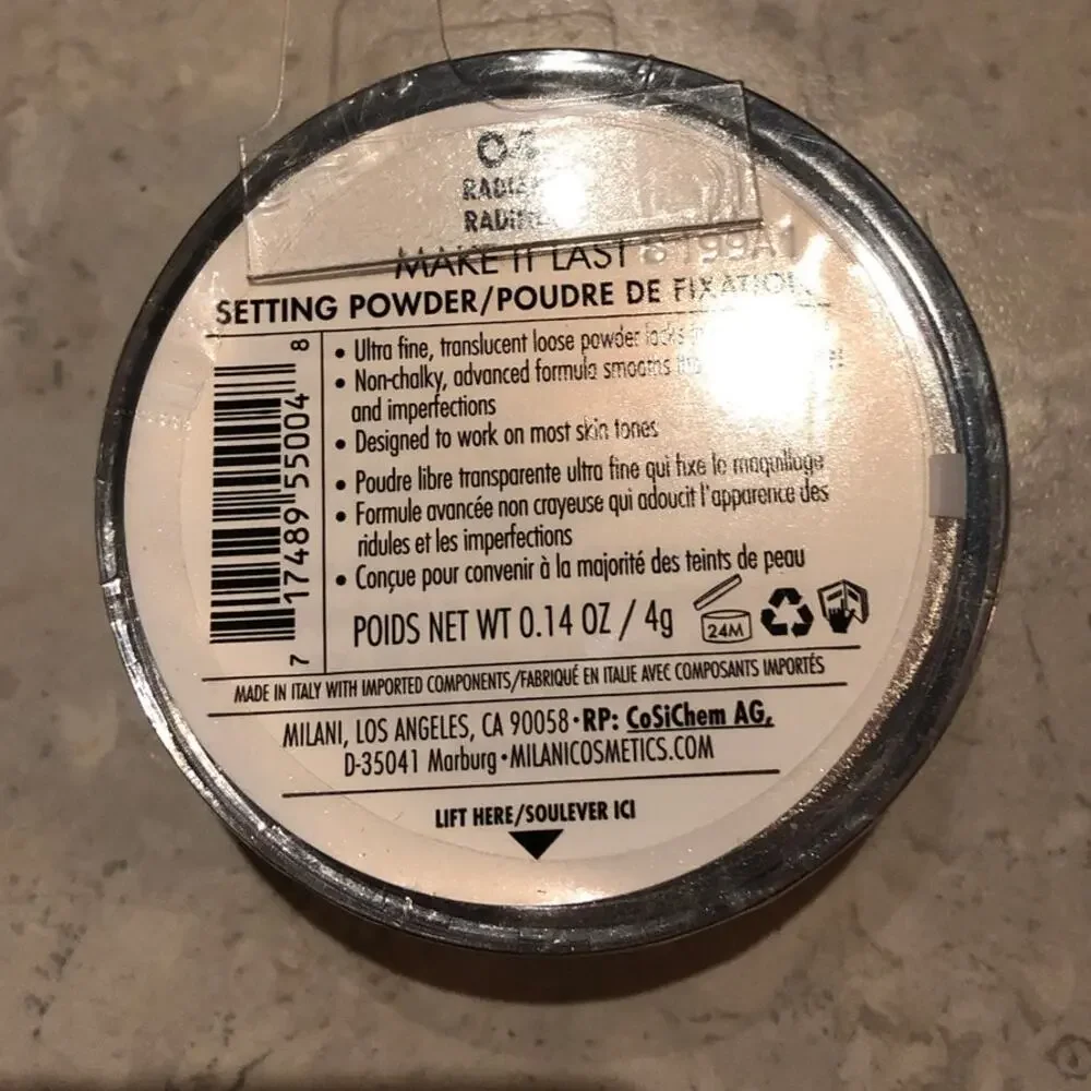 Milani Setting Powder O4 Radiant Make It Last New 0.14oz